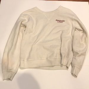 Cream a&f crewneck